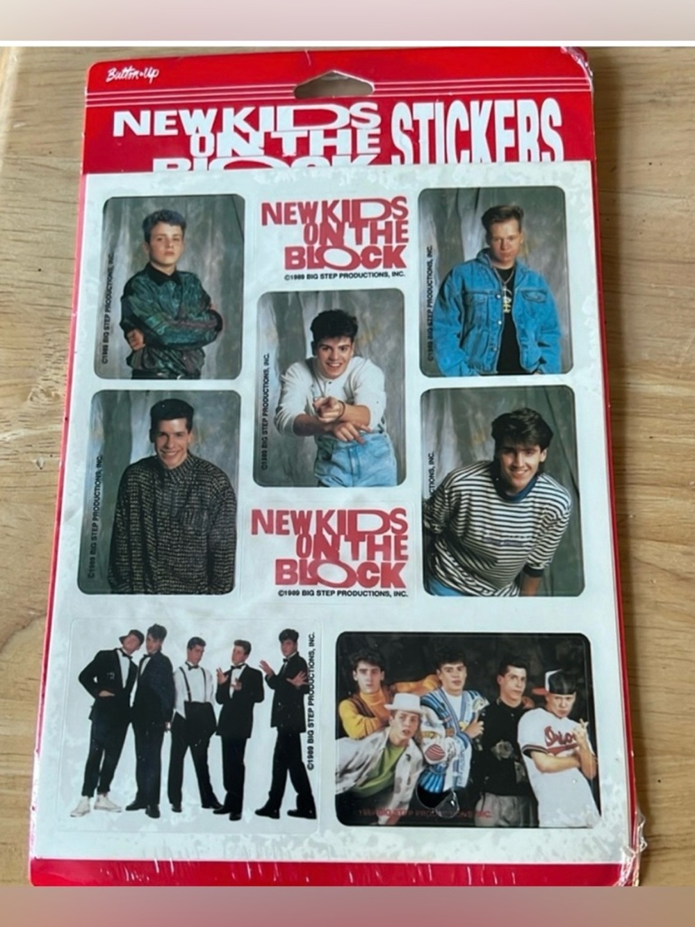 New Kids On The Block Band Stickers vintage sealed in package